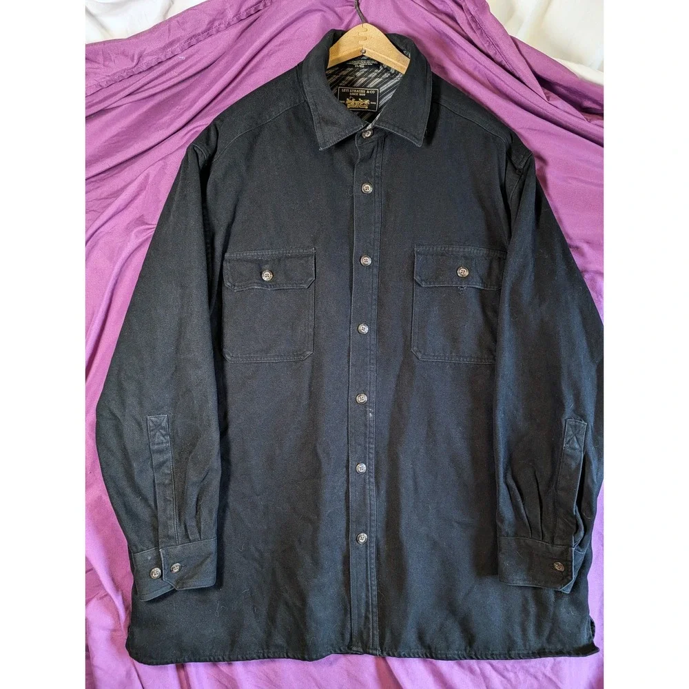 Vintage Levi Strauss Barn Chore Jacket Black Mens Sz XL
